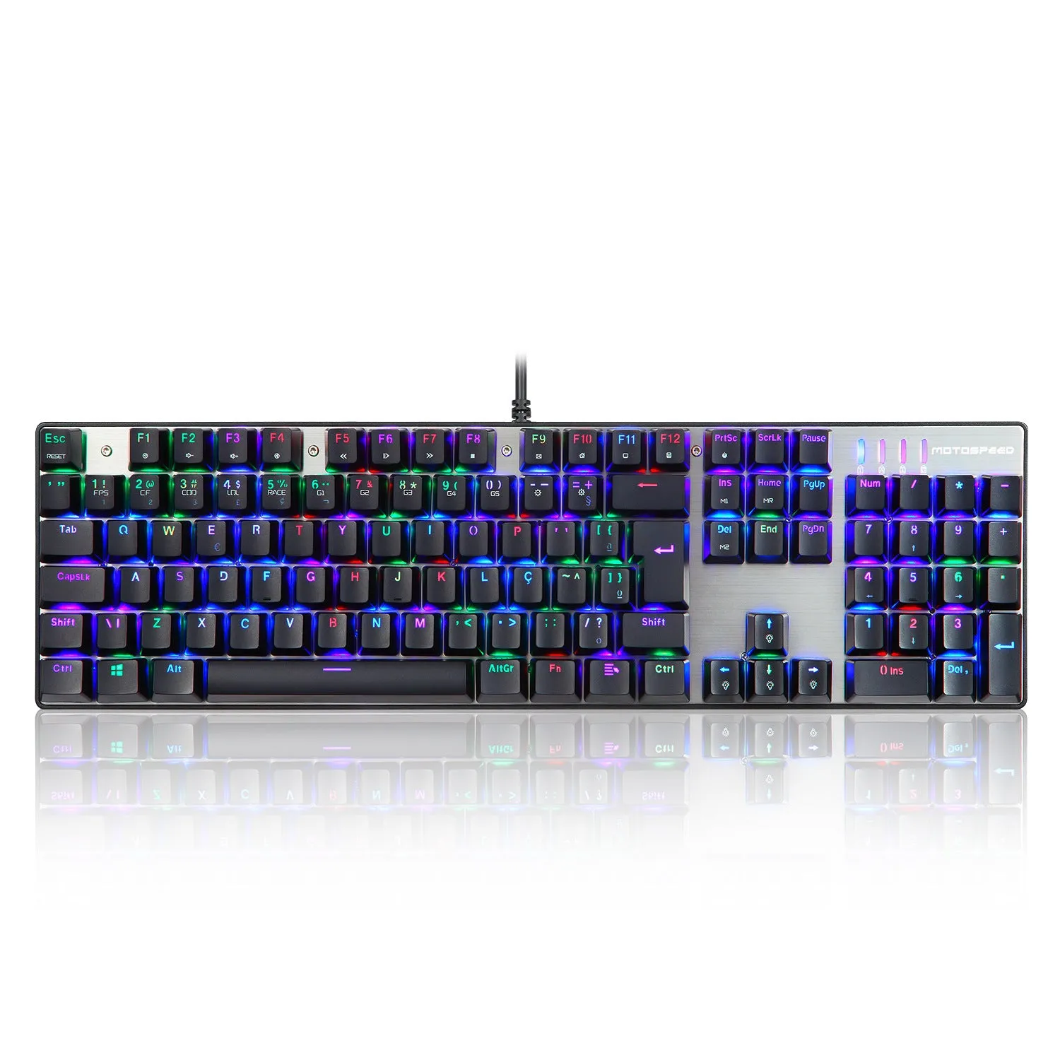 CK61 RGB compact 61-key mechanical keyboard with black body and transparent ABS keycaps