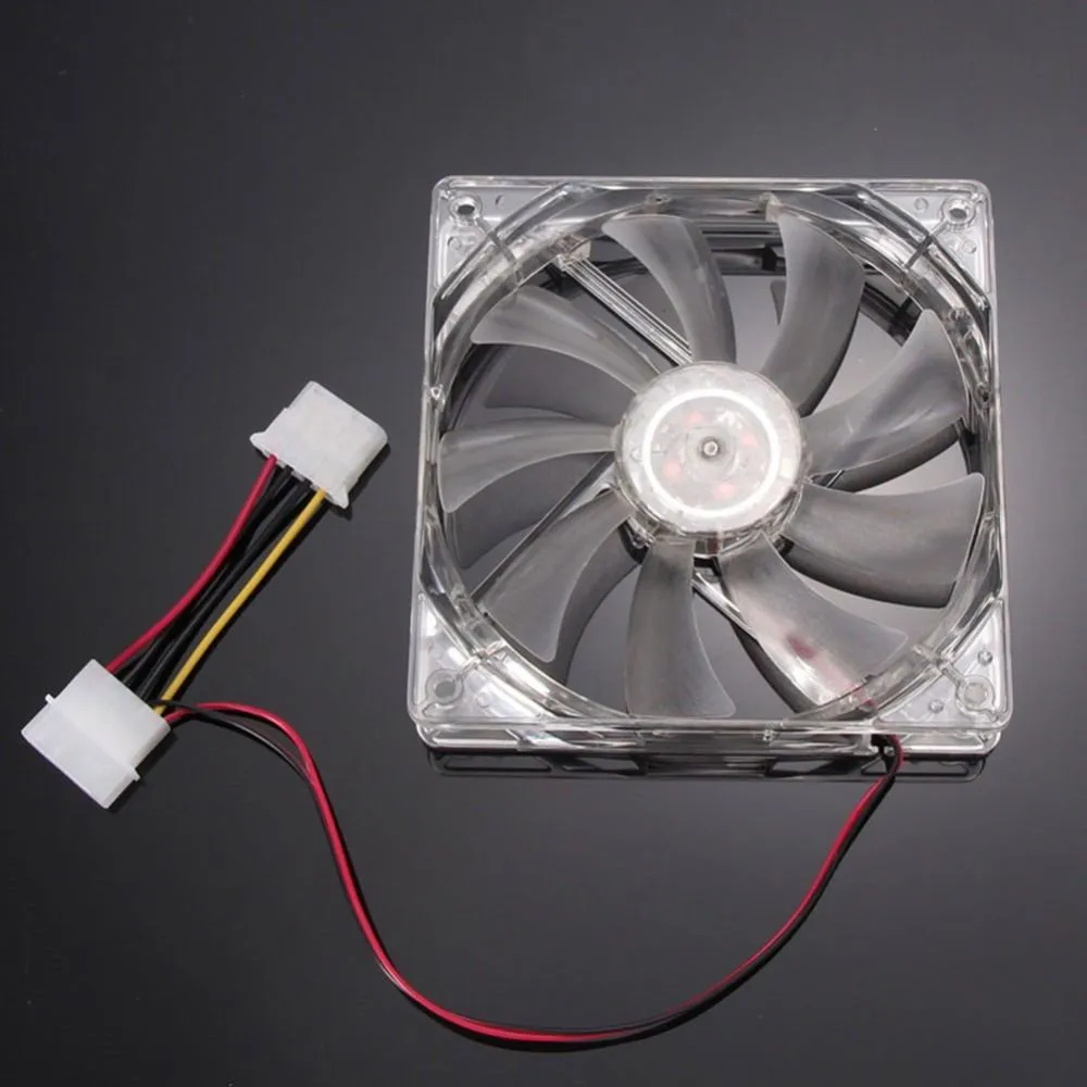 120mm blue LED PC cooling fan with 4-pin connector and 30cm cable