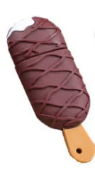 White ice cream shaped silicone USB 2.0 flash drive with 32GB capacity on a plain background
