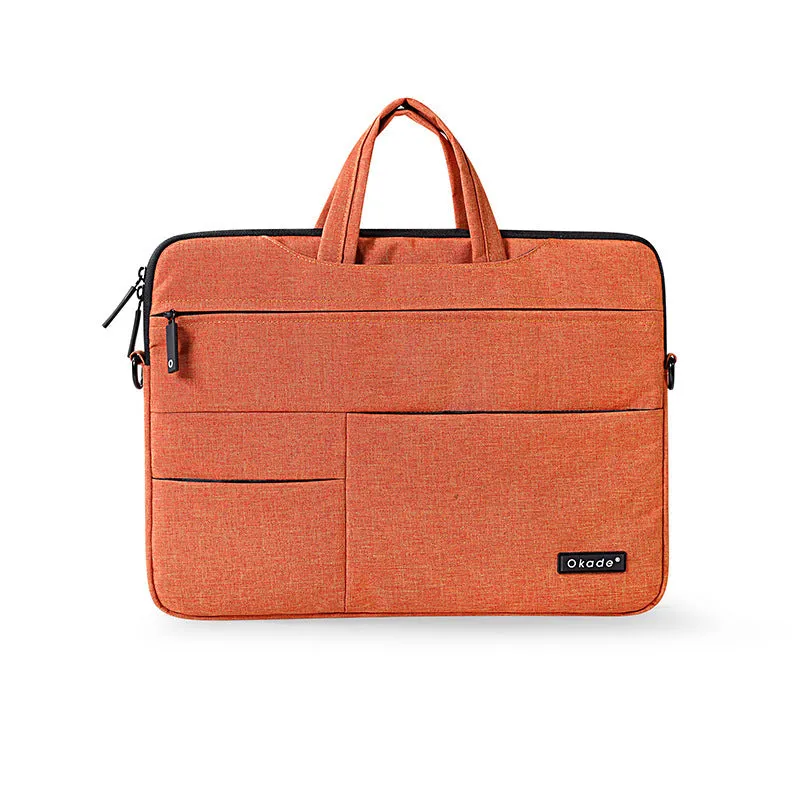 Okade super thin waterproof shockproof burlap laptop shoulder bag for 13 inch MacBook Pro in gray