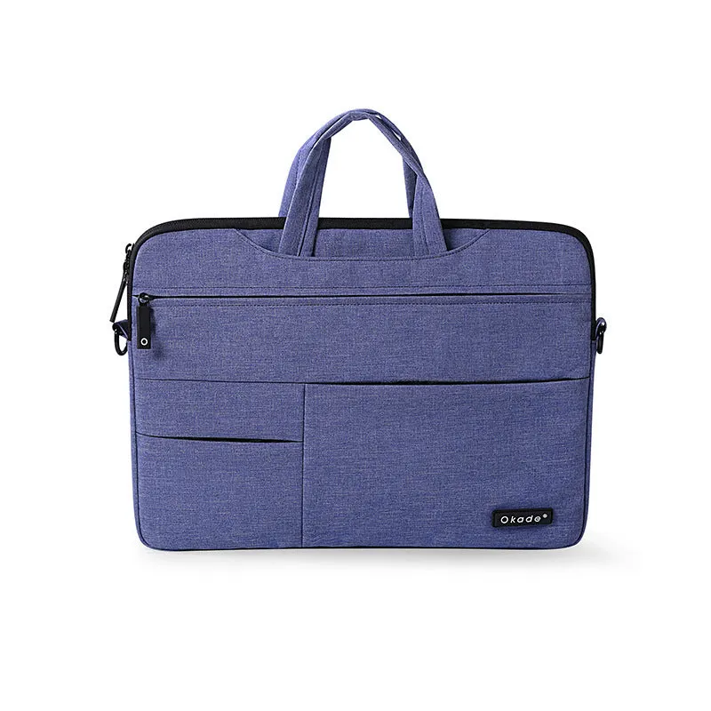 Okade super thin waterproof shockproof burlap laptop shoulder bag for 13 inch MacBook Pro in gray