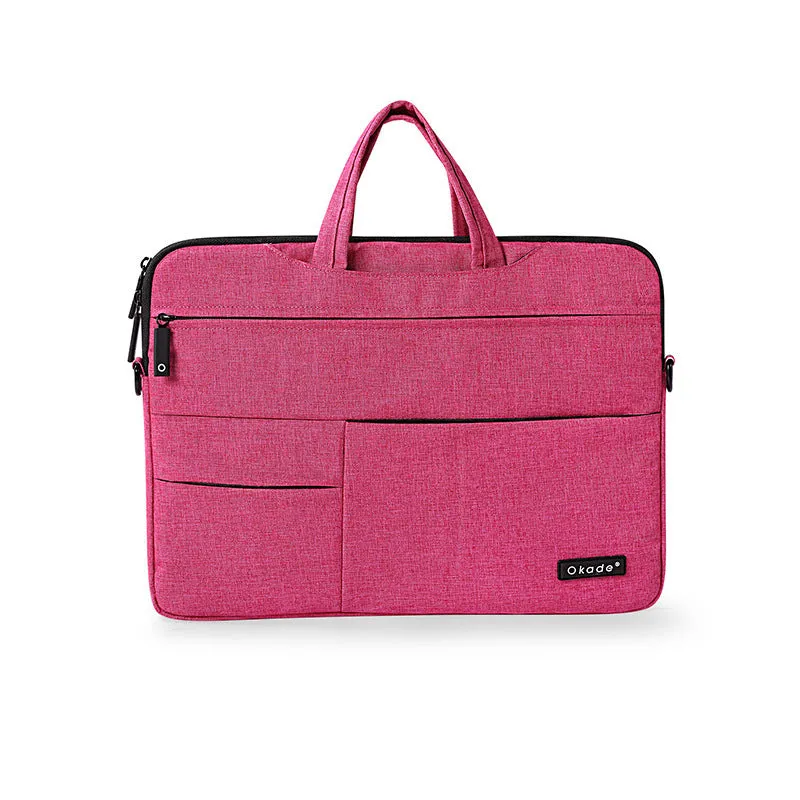 Okade super thin waterproof shockproof burlap laptop shoulder bag for 13 inch MacBook Pro in gray