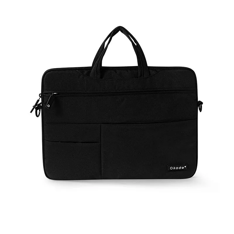 Okade super thin waterproof shockproof burlap laptop shoulder bag for 13 inch MacBook Pro in gray
