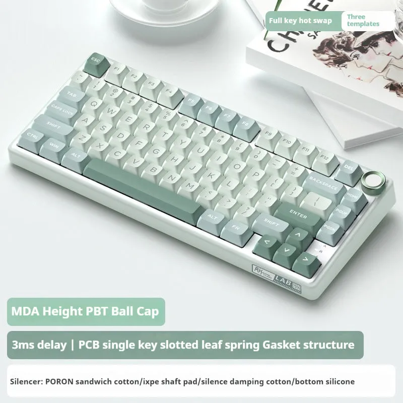 Wireless mechanical keyboard with RGB backlighting and hot-swappable switches in multiple colour options