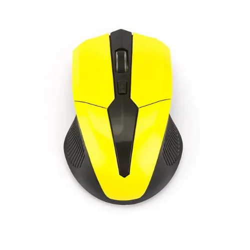 VONTAR wireless 2.4G optical gaming mouse in grey with ergonomic shape and USB receiver