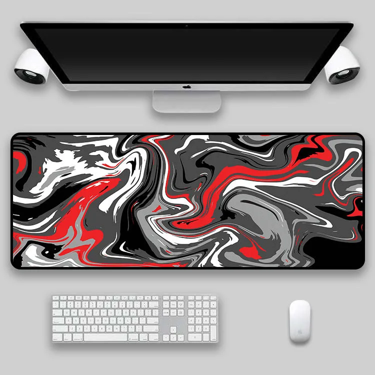 Custom non-slip mouse pad with rubber base and cloth surface in multiple sizes, thermal transfer printed pattern