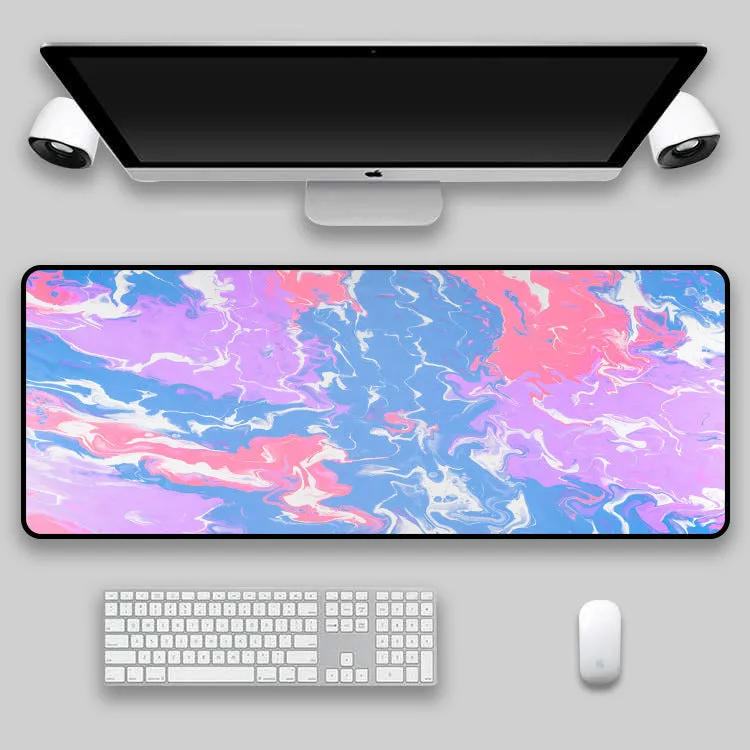 Custom non-slip mouse pad with rubber base and cloth surface in multiple sizes, thermal transfer printed pattern