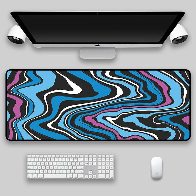 Custom non-slip mouse pad with rubber base and cloth surface in multiple sizes, thermal transfer printed pattern