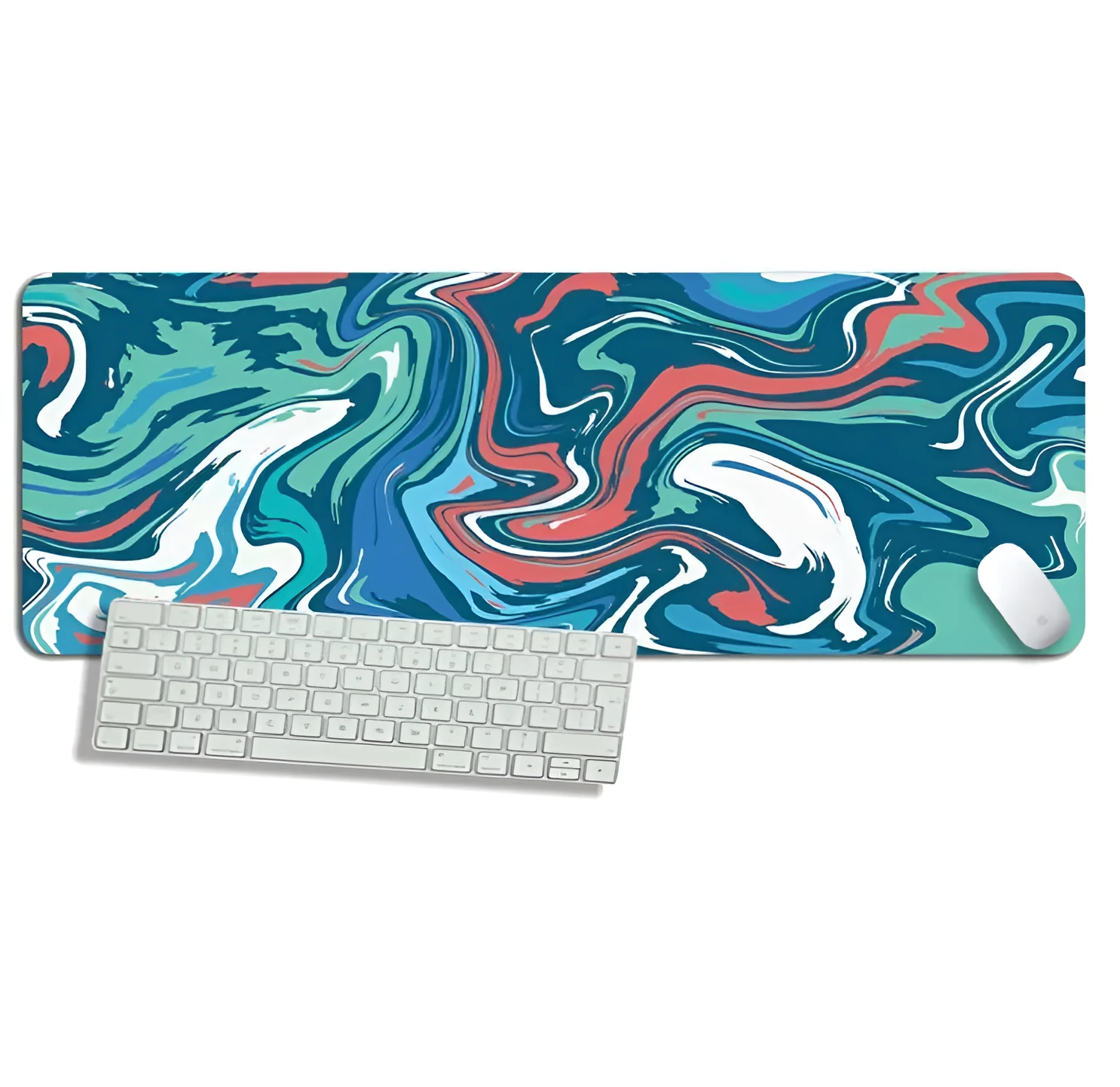Custom non-slip mouse pad with rubber base and cloth surface in multiple sizes, thermal transfer printed pattern