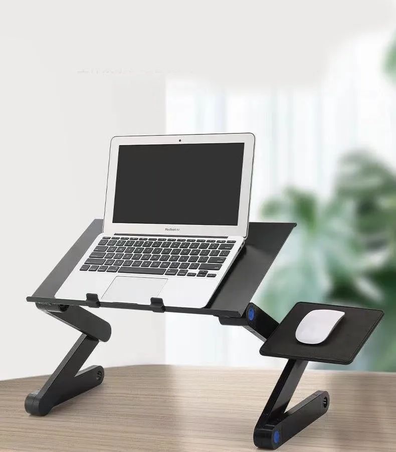 Folding aluminium notebook cooling base with double fan in black colour