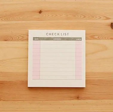 Small 9.5cm square paper planner with 60 sheets, available in monthly, weekly, or work planner style