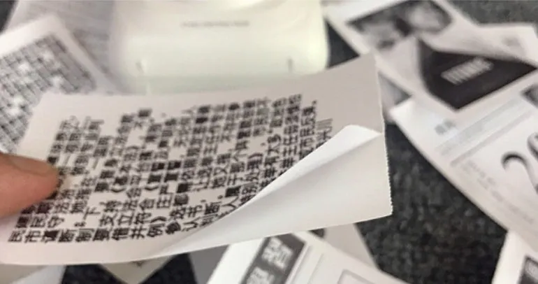 PerPage Mini Wireless Portable Thermal Printer Paper Roll in multiple colour options for stickers and labels