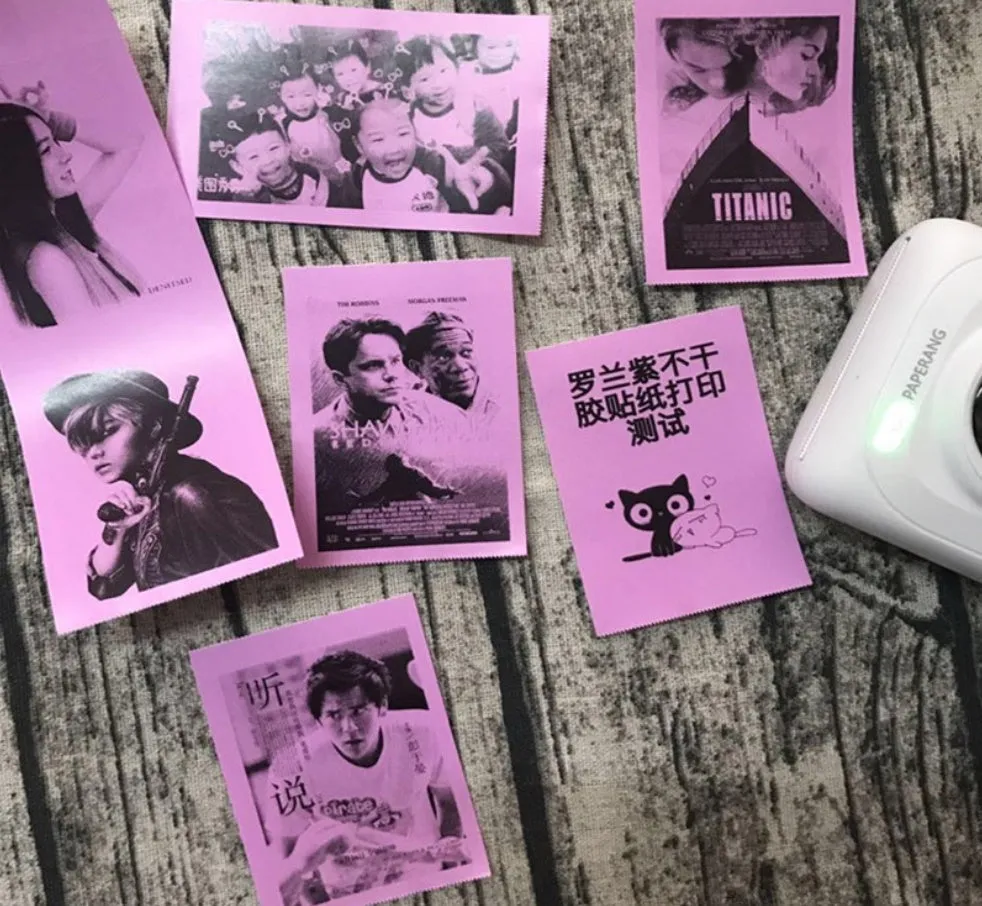 PerPage Mini Wireless Portable Thermal Printer Paper Roll in multiple colour options for stickers and labels