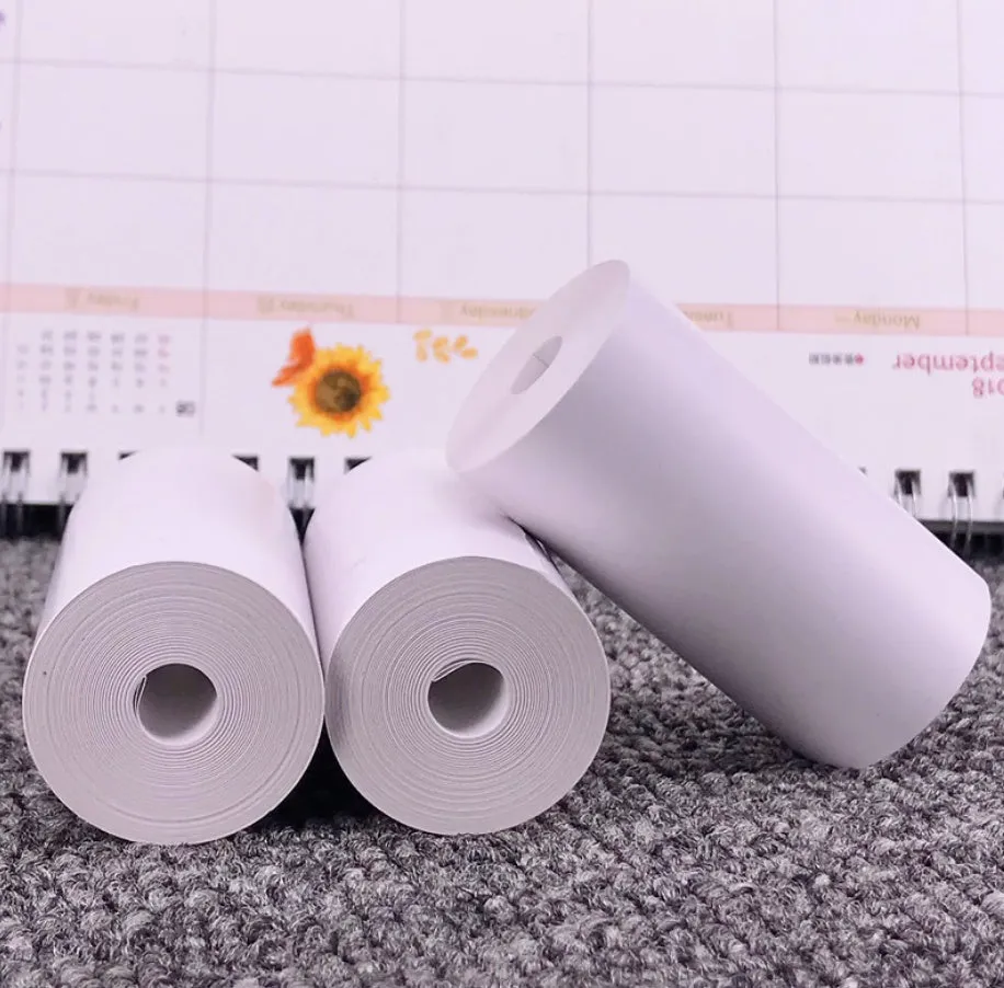 PerPage Mini Wireless Portable Thermal Printer Paper Roll in multiple colour options for stickers and labels