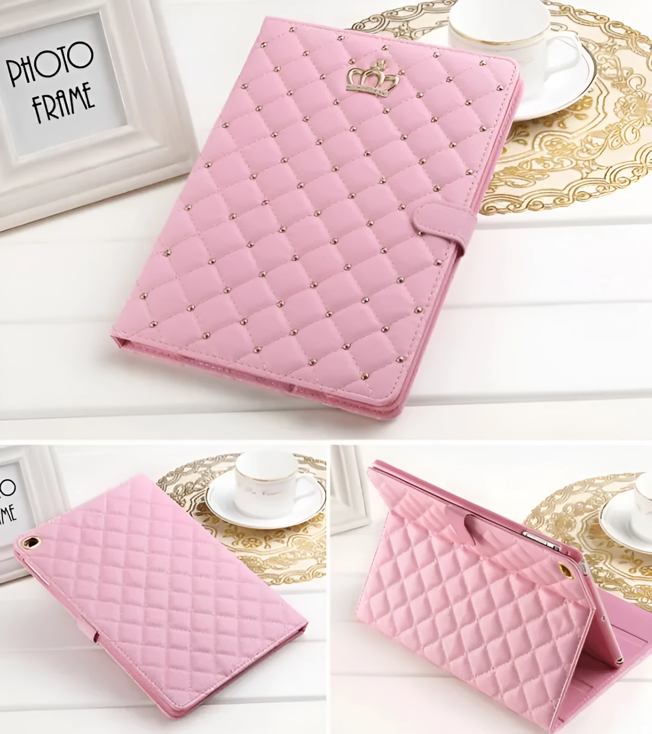 iPad crown case cover in PU leather with PC bottom – available in five colour options for 10.2 and 10.9 inch models