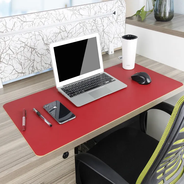 Oversized double-sided PU mouse desk pad in large size with blue yellow colour option