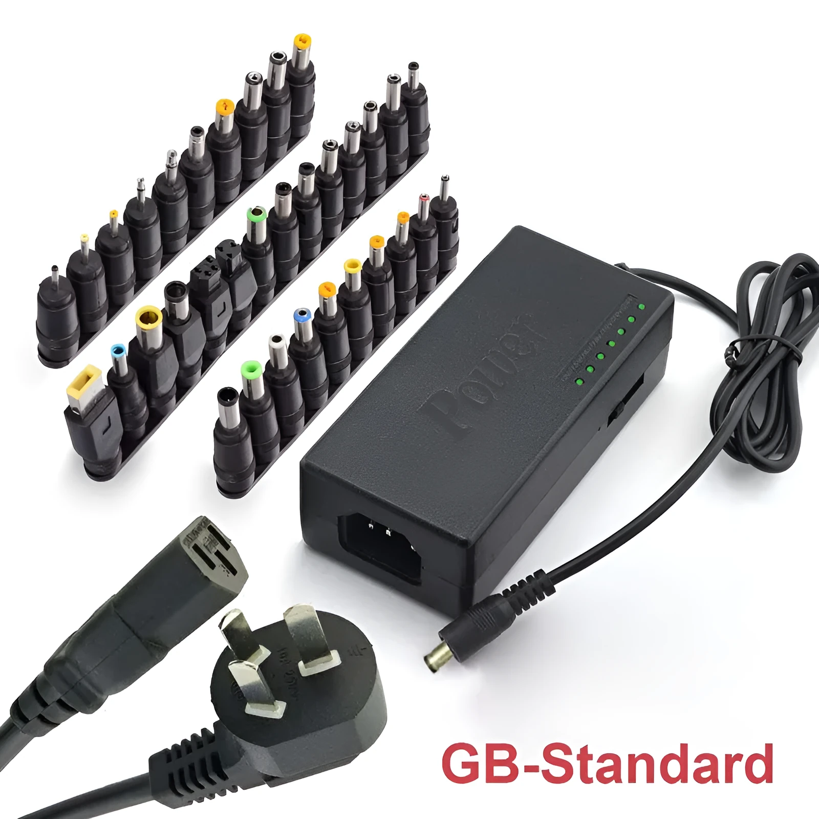 96W universal adjustable power adapter with voltage selector and 34 connector tips