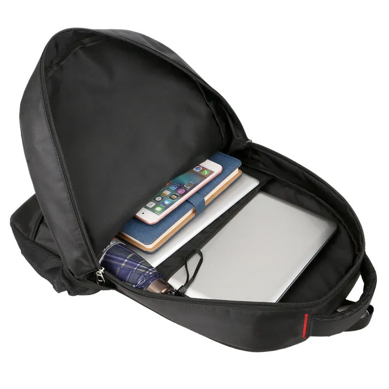 Oxford cloth laptop backpack 15 inch black with anti-theft shock-resistant features and multiple internal pockets