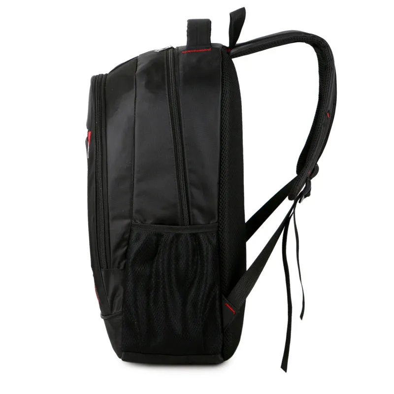 Oxford cloth laptop backpack 15 inch black with anti-theft shock-resistant features and multiple internal pockets