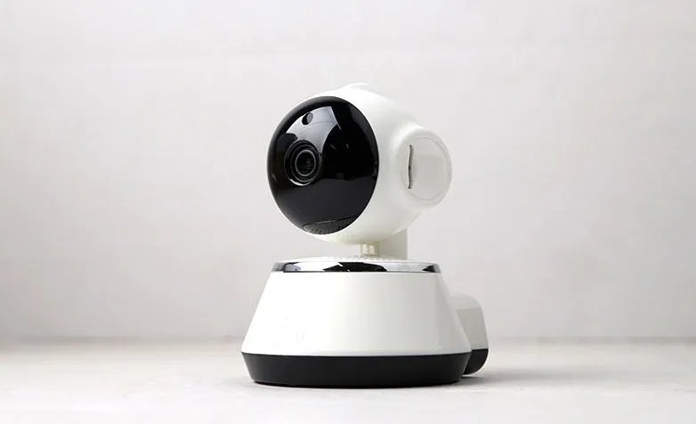 WiFi wireless baby monitor camera white with 720P HD and pan tilt night vision