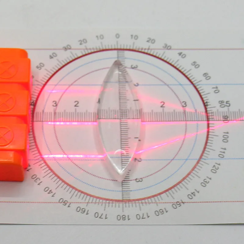 8-piece acrylic parallel lenses set for junior high school physics optical experiments model H424