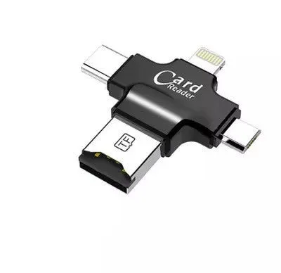 Four-in-one Cross Card Reader with USB 2.0 interface in White colour option