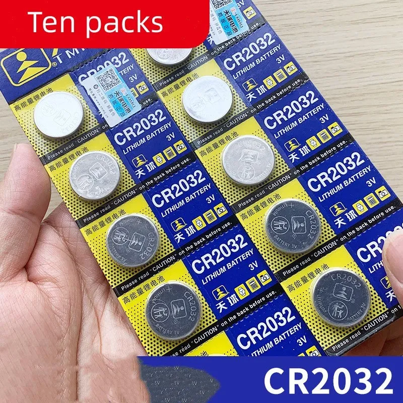 CR2032 3V lithium motherboard battery for notebook and desktop CMOS replacement, pack of 1 2 5 or 10 cells