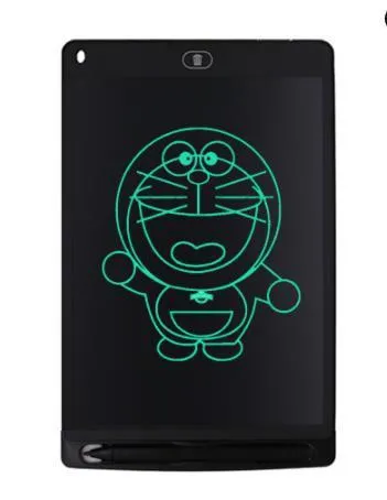 8.5 inch LCD electronic drawing board writing tablet in blue with pen, one-button lock and clear screen functions