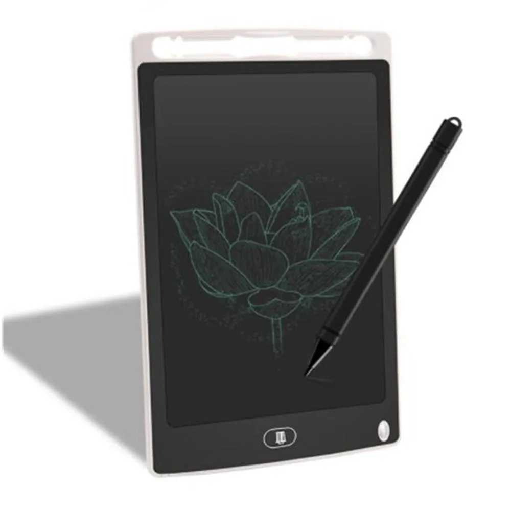 8.5 inch LCD electronic drawing board writing tablet in blue with pen, one-button lock and clear screen functions