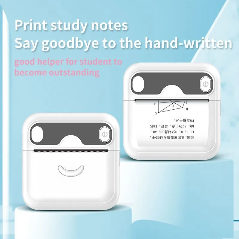 Portable Bluetooth thermal printer pocket size 85x54x44 mm with thermal paper rolls