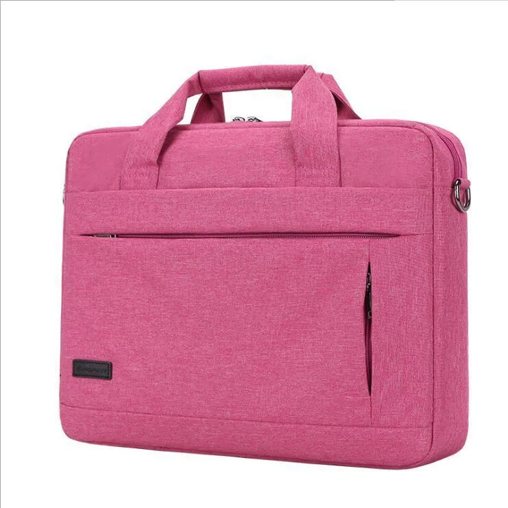 Shockproof one-shoulder laptop bag in Oxford cloth with zipper and soft handle, available in multiple colours and sizes