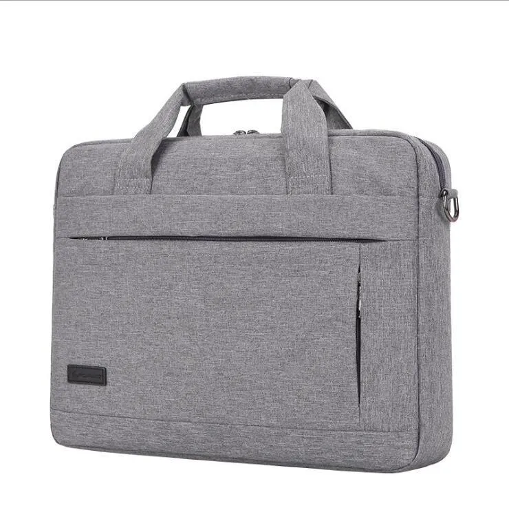Shockproof one-shoulder laptop bag in Oxford cloth with zipper and soft handle, available in multiple colours and sizes