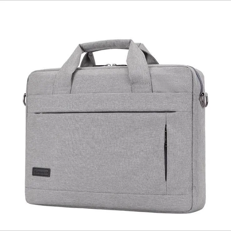 Shockproof one-shoulder laptop bag in Oxford cloth with zipper and soft handle, available in multiple colours and sizes