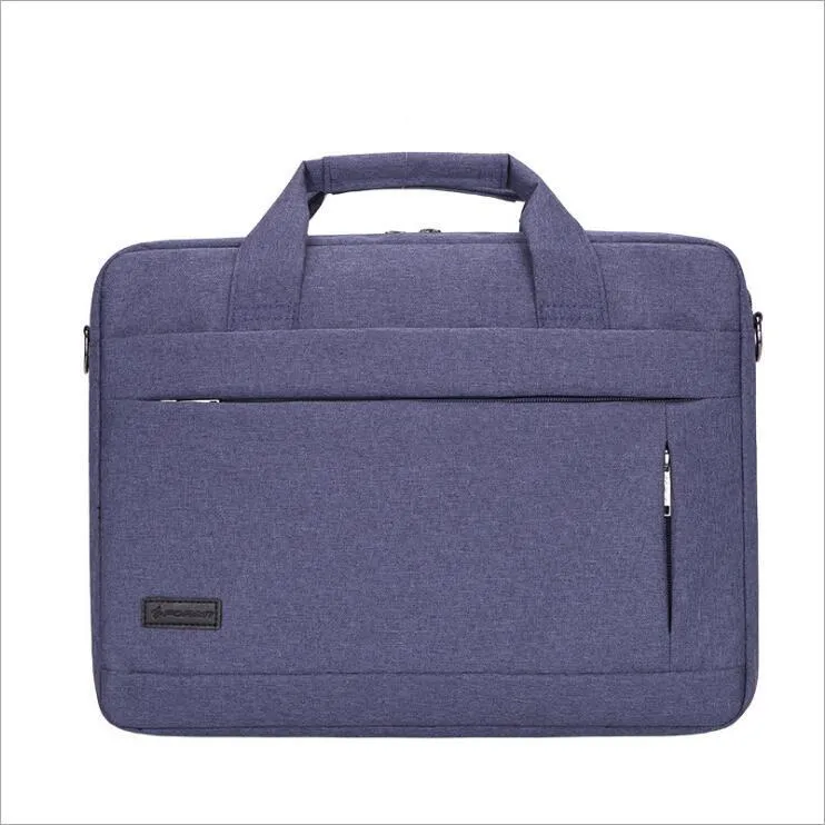 Shockproof one-shoulder laptop bag in Oxford cloth with zipper and soft handle, available in multiple colours and sizes