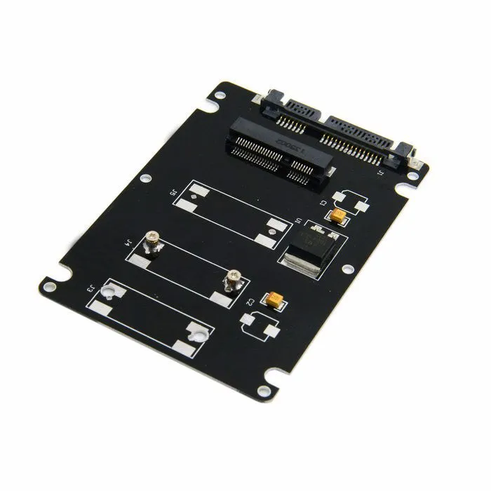 Black mSATA to SATA transfer box enclosure with 7mm thickness for notebook use