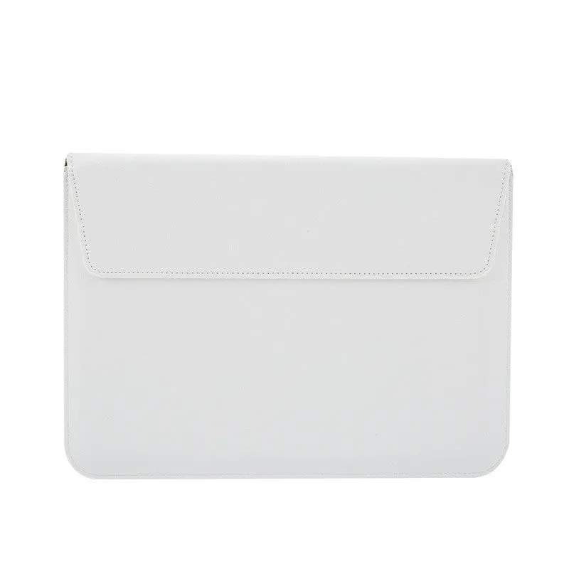 PU leather laptop sleeve in solid colour for 11 13 15 inch devices