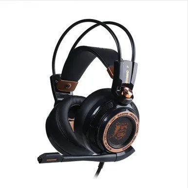 Black noise-cancelling USB wired over-ear headset for PC with microphone and 2.2m cable