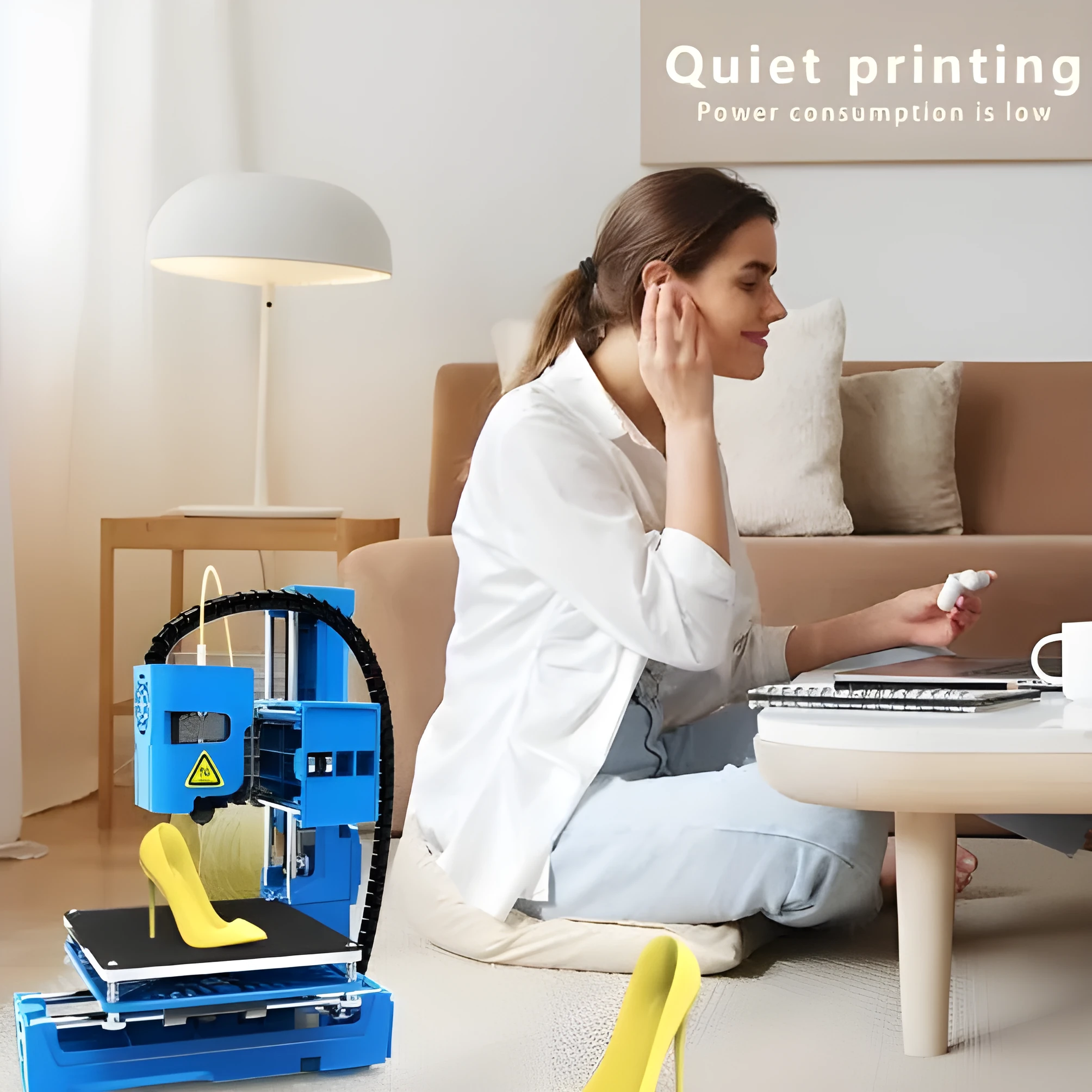 K9 Mini 3D printer in black or blue colour with compact 100mm build area for educational toy printing