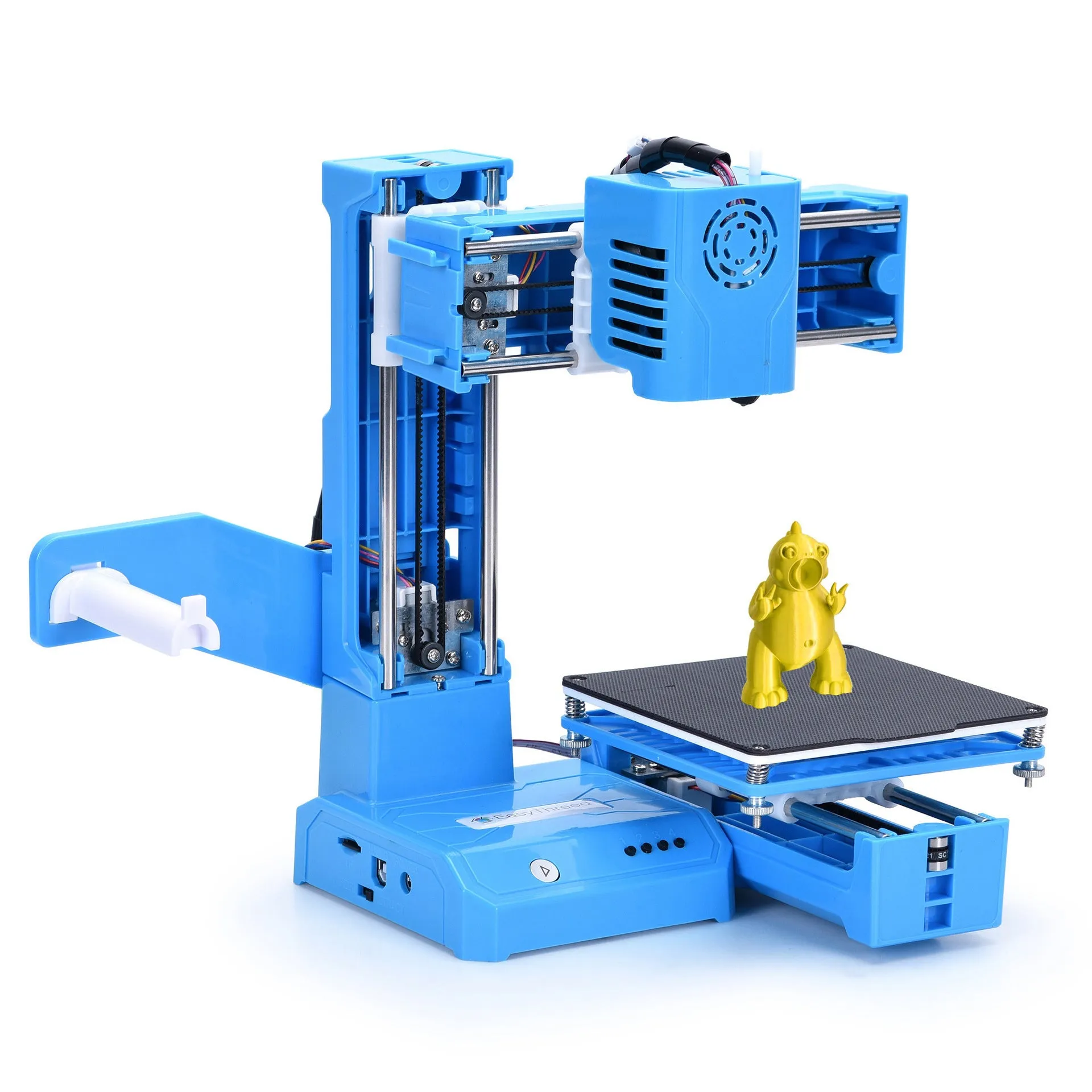 K9 Mini 3D printer in black or blue colour with compact 100mm build area for educational toy printing