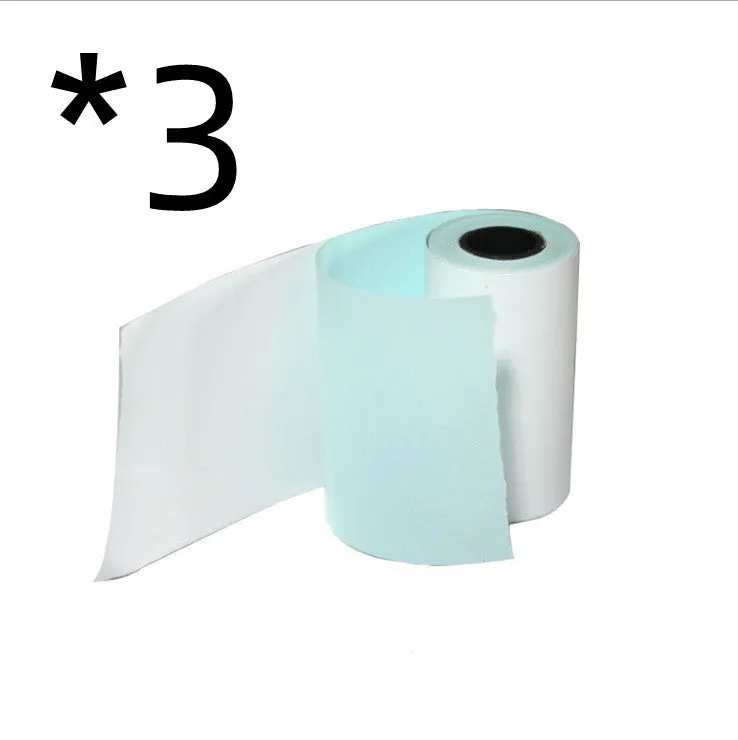 Bluetooth mobile photo mini thermal printer in pink, blue, black with USB interface and paper rolls