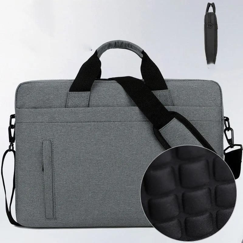 Nylon shoulder bag computer bag waterproof anti-theft in black for 15.6 inch laptop