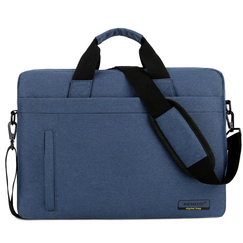 Nylon shoulder bag computer bag waterproof anti-theft in black for 15.6 inch laptop