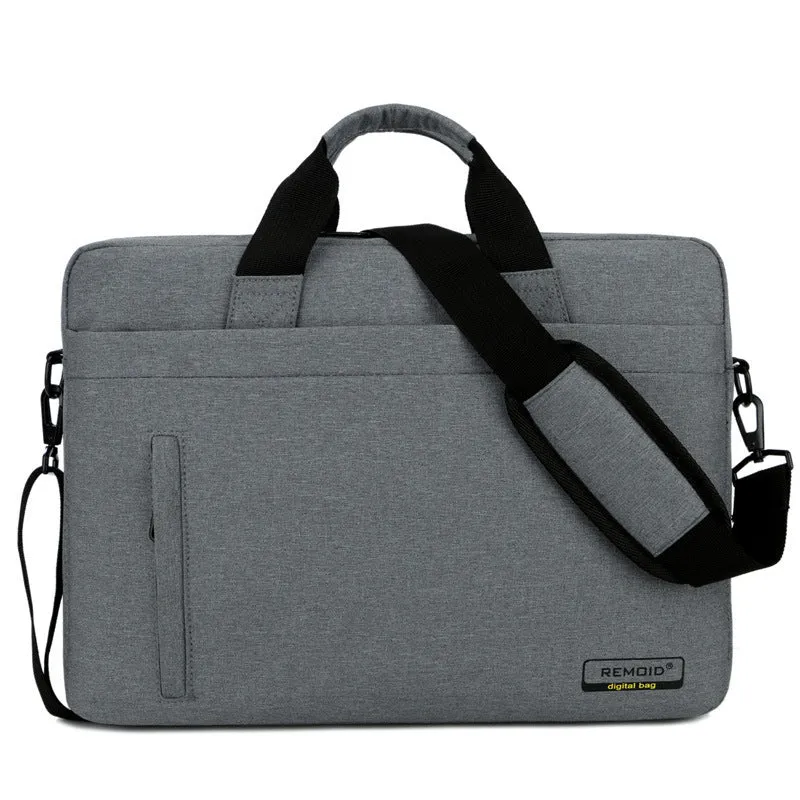 Nylon shoulder bag computer bag waterproof anti-theft in black for 15.6 inch laptop