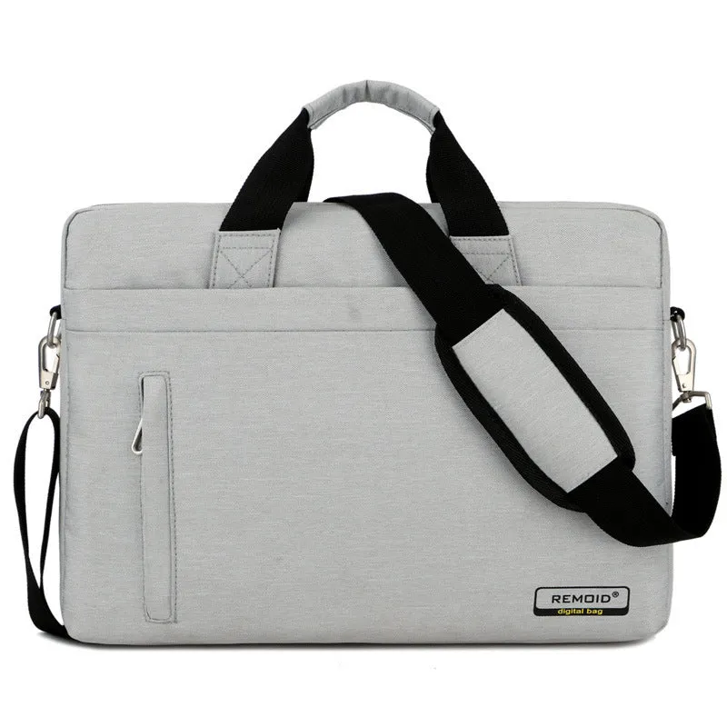 Nylon shoulder bag computer bag waterproof anti-theft in black for 15.6 inch laptop