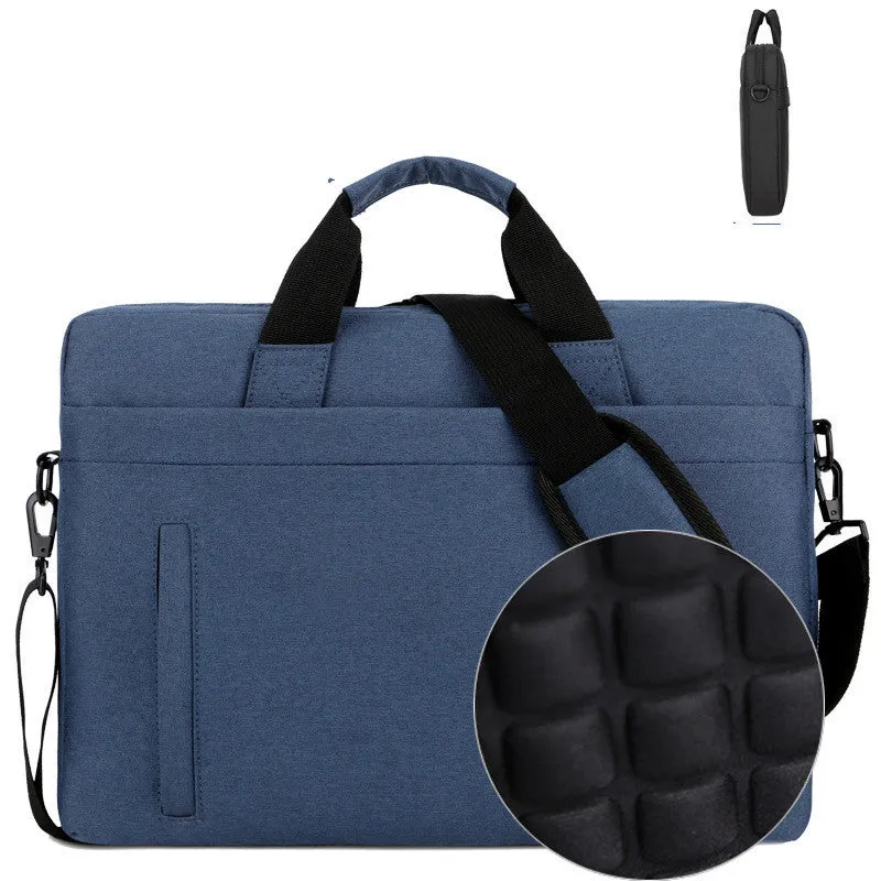 Nylon shoulder bag computer bag waterproof anti-theft in black for 15.6 inch laptop