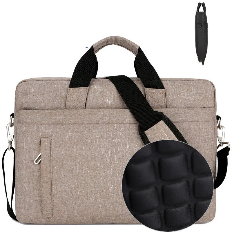 Nylon shoulder bag computer bag waterproof anti-theft in black for 15.6 inch laptop
