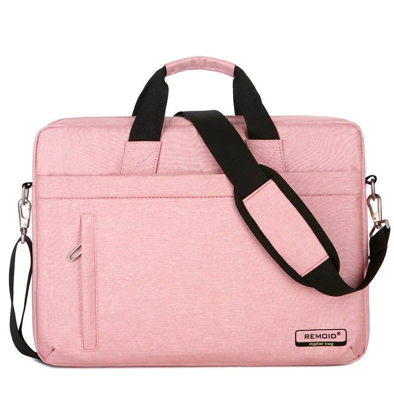 Nylon shoulder bag computer bag waterproof anti-theft in black for 15.6 inch laptop