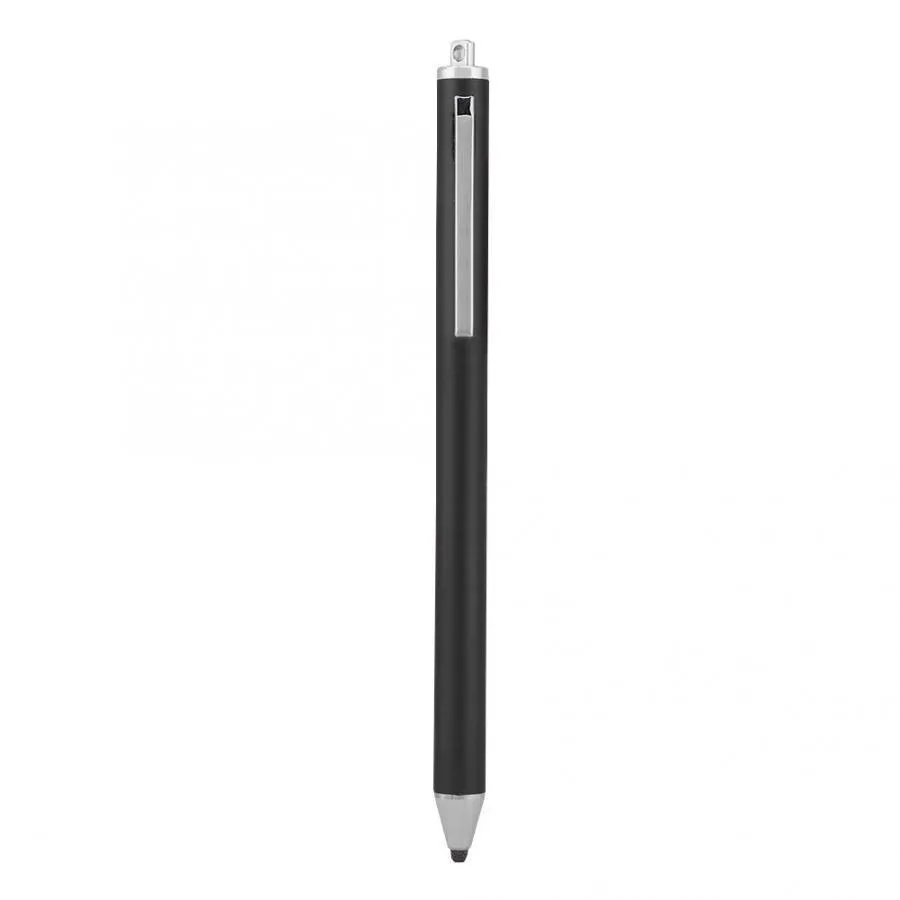 Metal shell stylus with a fine tip for touch screen phones and tablets, shown in multiple colours.
