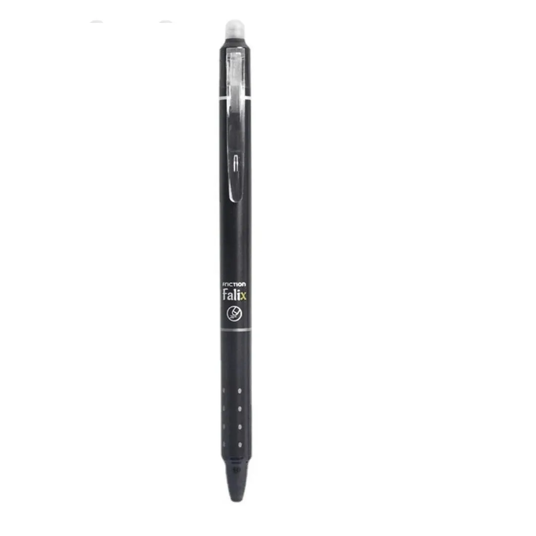 Hot Erasable Push Gel Pen with 0.5mm stainless steel nib in plastic casing.