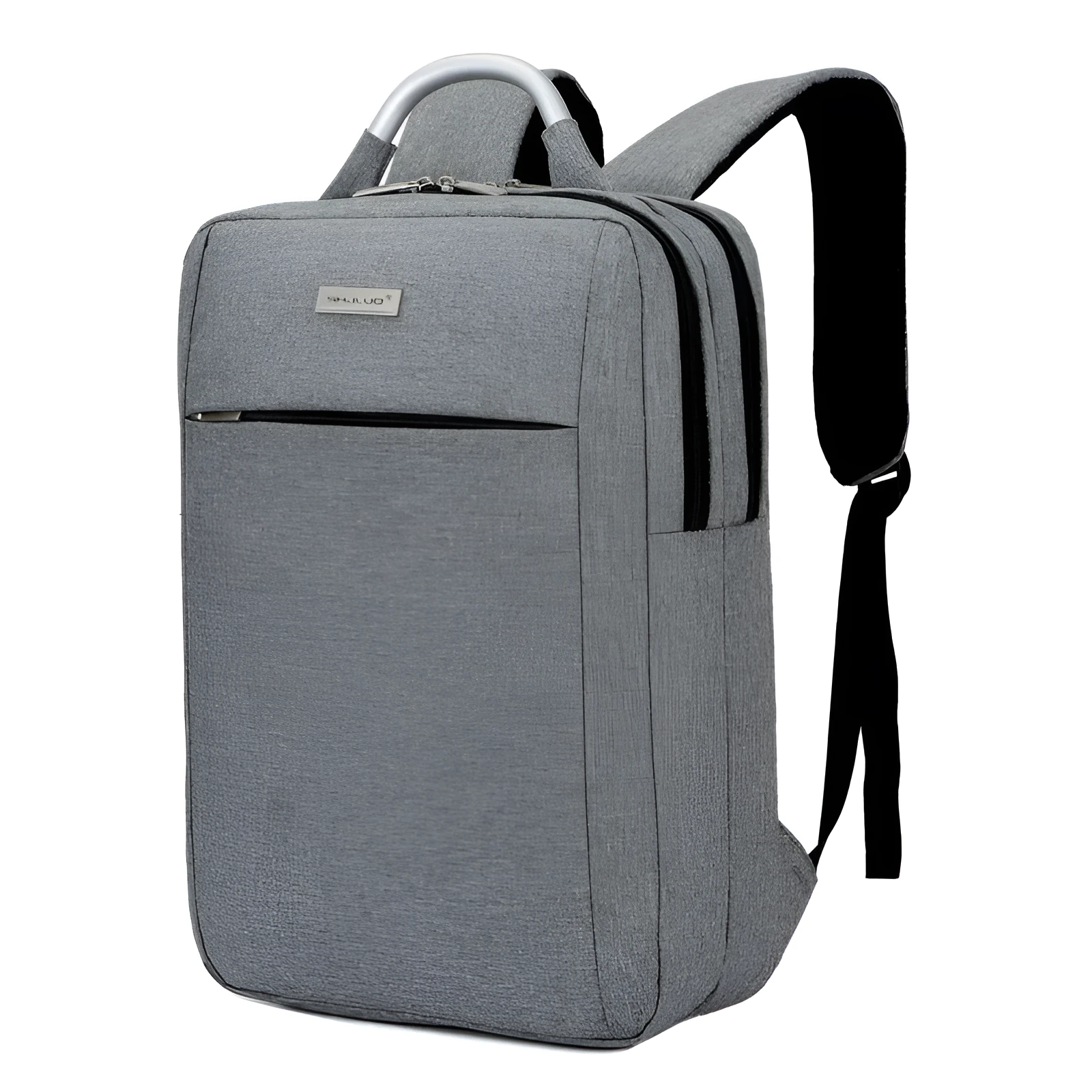 Waterproof casual business laptop bag with multiple compartments in black colour